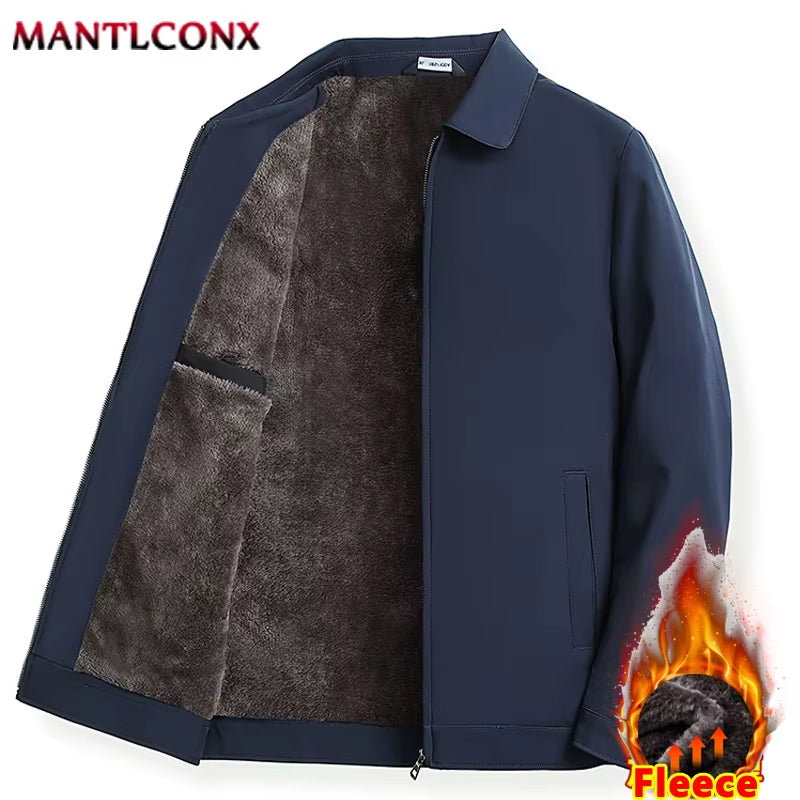 Elevate Your Style with Our Luxury Men's Winter Coats - Business Casual Thicken Fleece Inner Jackets for Ultimate Warmth and Comfort (Sizes L-3XL)