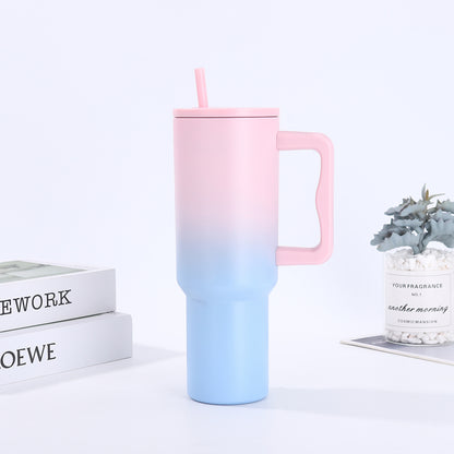 Handle-Equipped Insulated Stainless Steel Tumbler