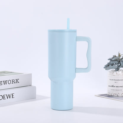 Handle-Equipped Insulated Stainless Steel Tumbler