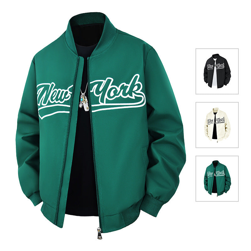 Men's Stand Collar Hooded Jacket