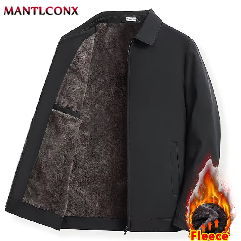 Elevate Your Style with Our Luxury Men's Winter Coats - Business Casual Thicken Fleece Inner Jackets for Ultimate Warmth and Comfort (Sizes L-3XL)