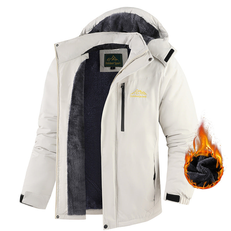 Men’s Waterproof Fleece-Lined Hooded Jacket