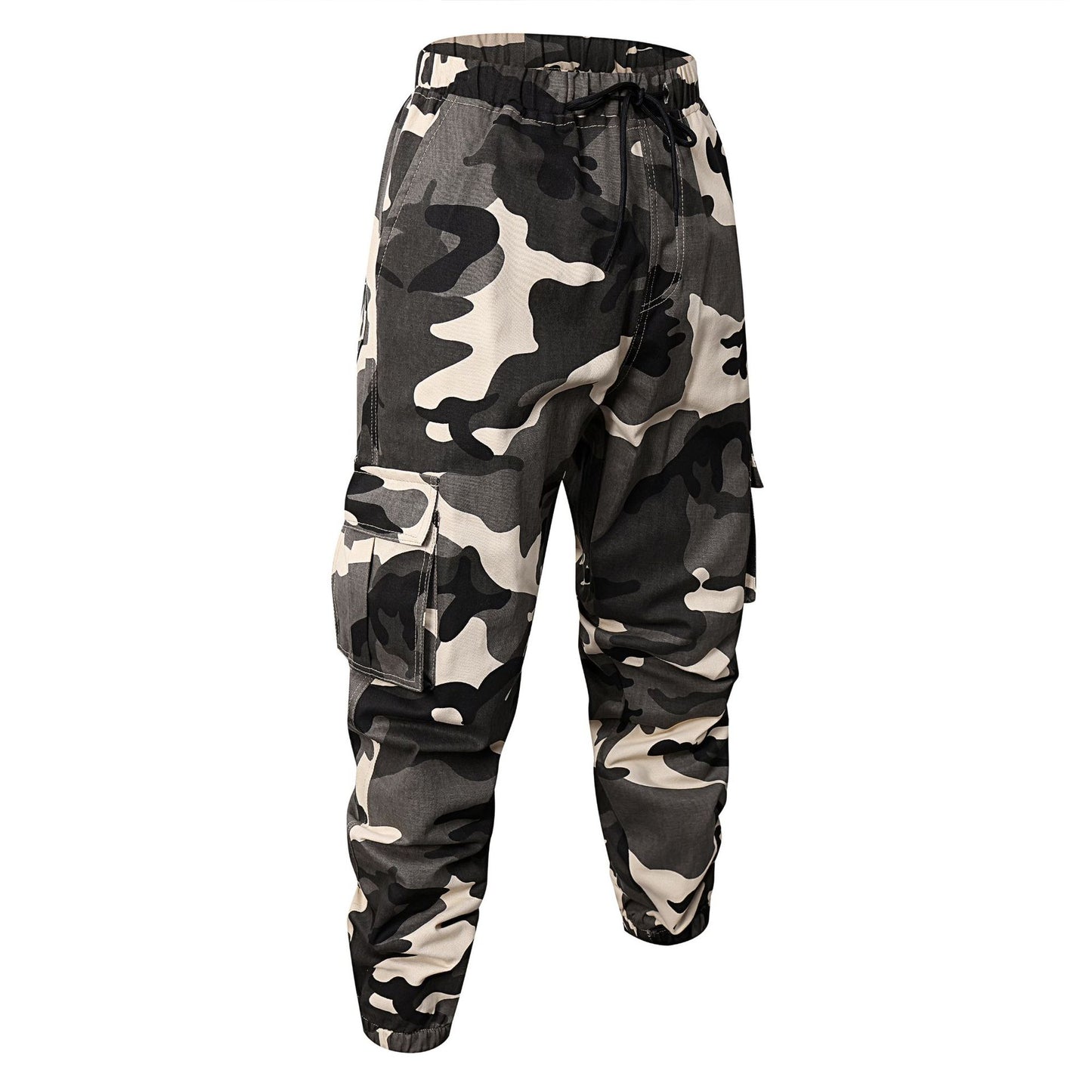Men’s Slim-Fit Cotton Camouflage Ankle Pants