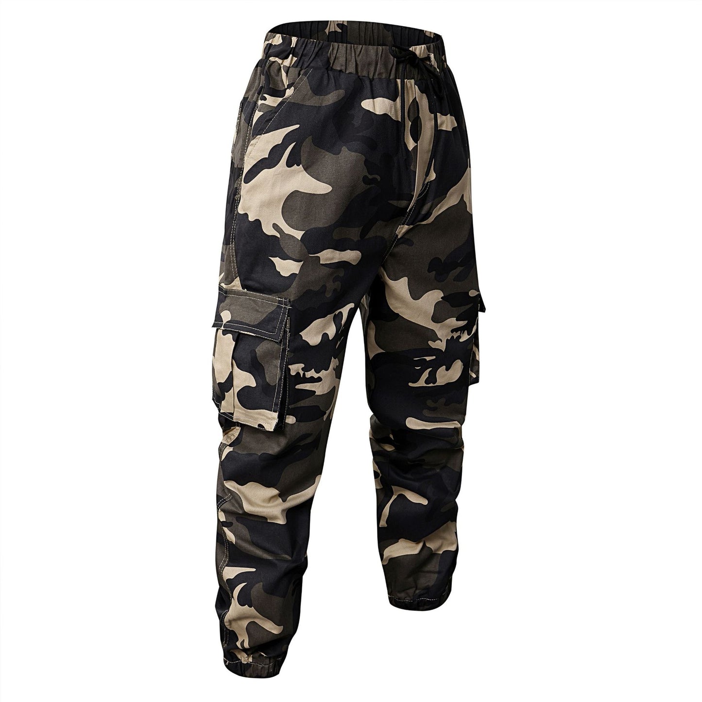 Men’s Slim-Fit Cotton Camouflage Ankle Pants