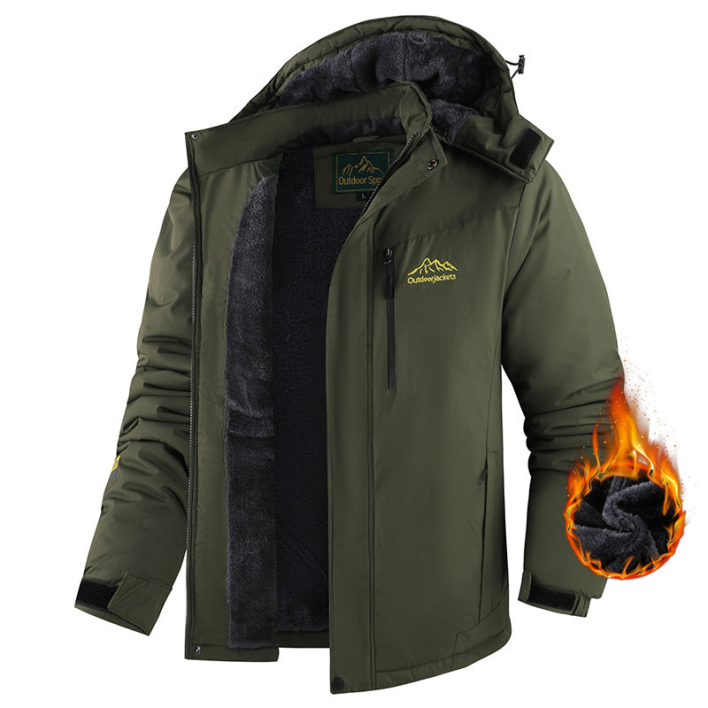 Men’s Waterproof Fleece-Lined Hooded Jacket