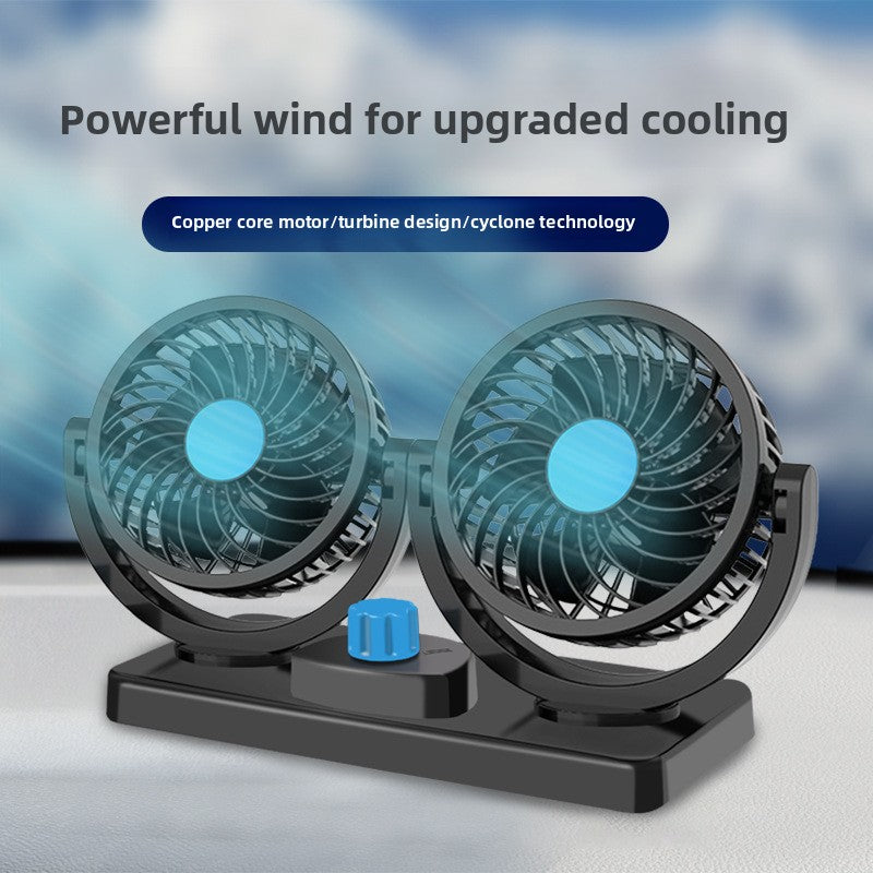 Dual Head Car Fan