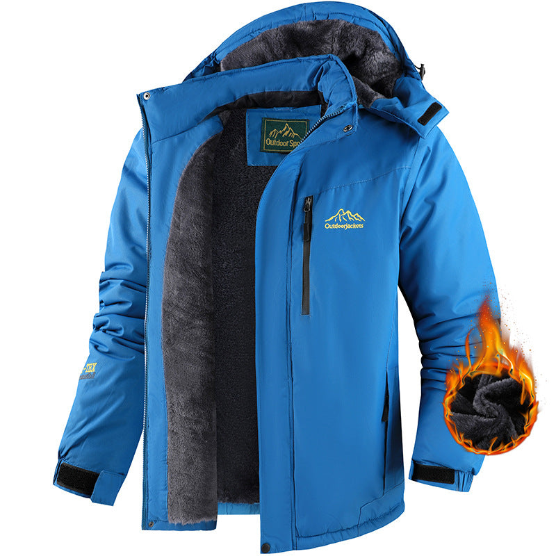 Men’s Waterproof Fleece-Lined Hooded Jacket