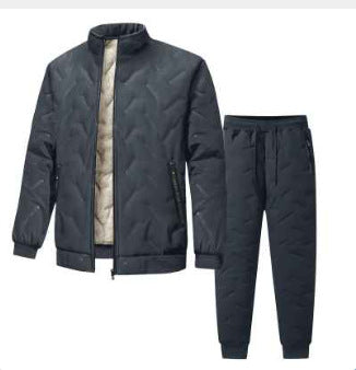 Men’s Fleece-Lined Winter Jacket & Snow Pants Set