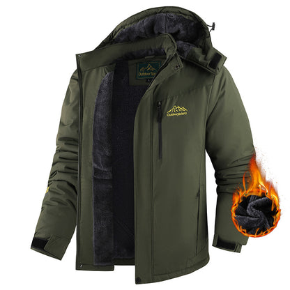 Men’s Waterproof Fleece-Lined Hooded Jacket