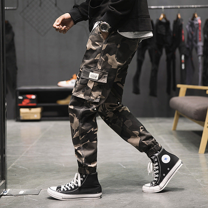 Men’s Slim-Fit Cotton Camouflage Ankle Pants