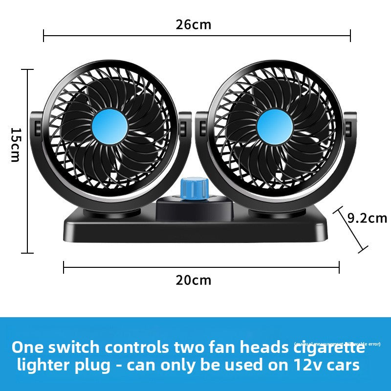 Dual Head Car Fan
