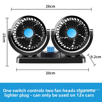 Dual Head Car Fan