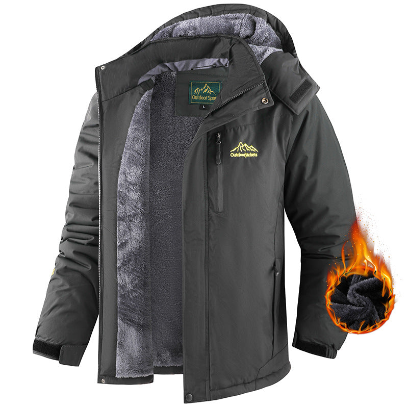 Men’s Waterproof Fleece-Lined Hooded Jacket