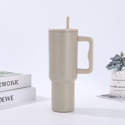 Handle-Equipped Insulated Stainless Steel Tumbler