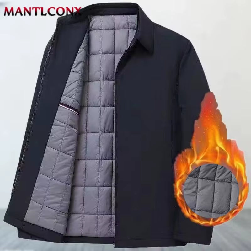 Elevate Your Style with Our Luxury Men's Winter Coats - Business Casual Thicken Fleece Inner Jackets for Ultimate Warmth and Comfort (Sizes L-3XL)