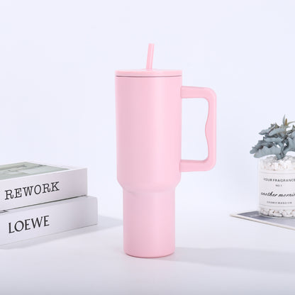 Handle-Equipped Insulated Stainless Steel Tumbler