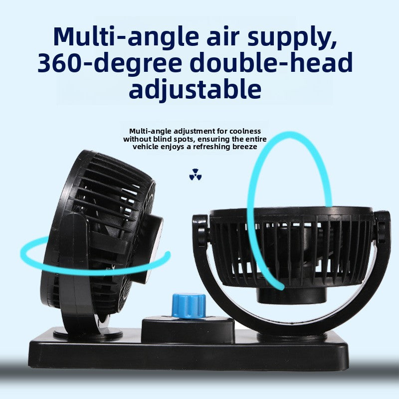 Dual Head Car Fan