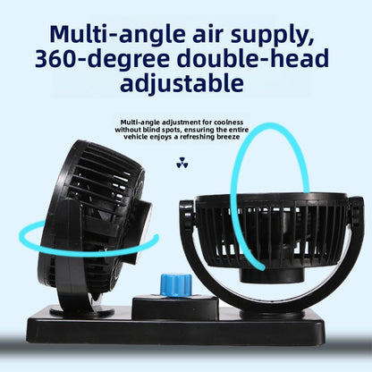 Dual Head Car Fan