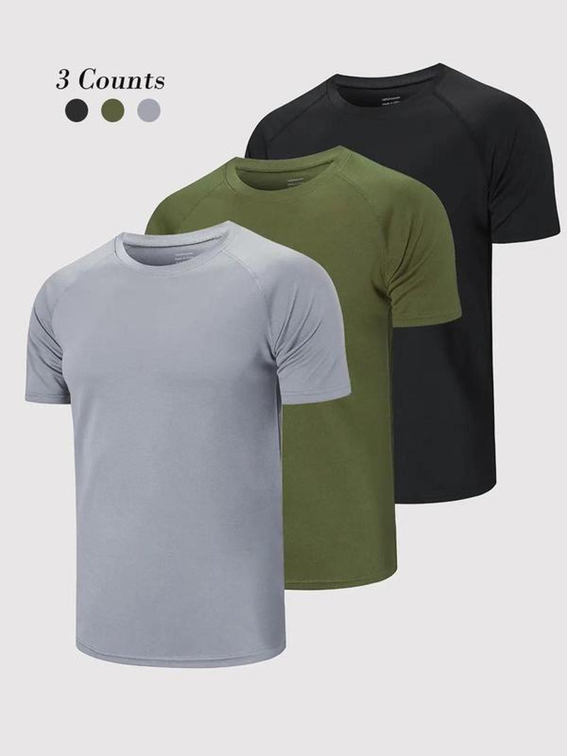 Elevate Your Workout with Our Men's Quick-Dry Raglan Sleeve Sports Tee - Breathable, Fitted, and Perfect for Gym, Running, and Summer Activities!