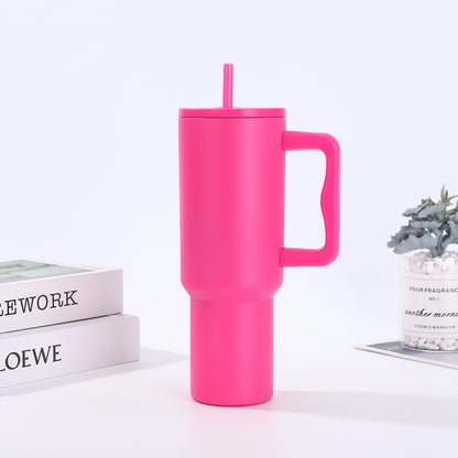 Handle-Equipped Insulated Stainless Steel Tumbler