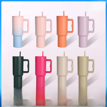 Handle-Equipped Insulated Stainless Steel Tumbler