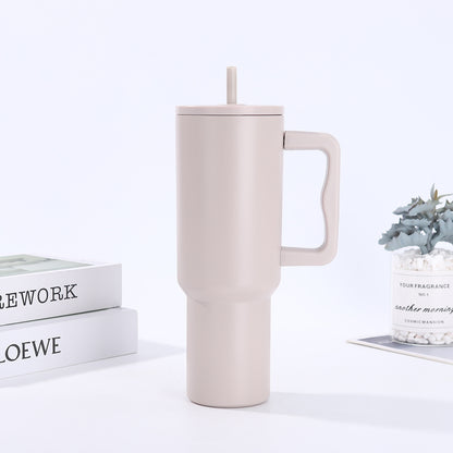 Handle-Equipped Insulated Stainless Steel Tumbler