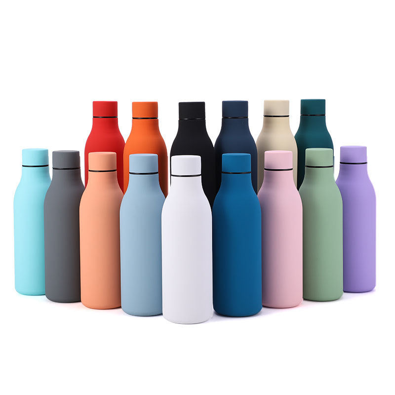 Rubber Paint Insulated Water Bottle