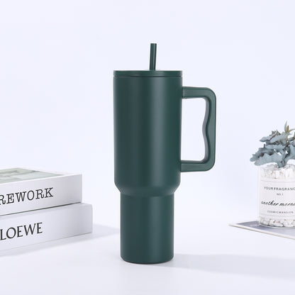 Handle-Equipped Insulated Stainless Steel Tumbler