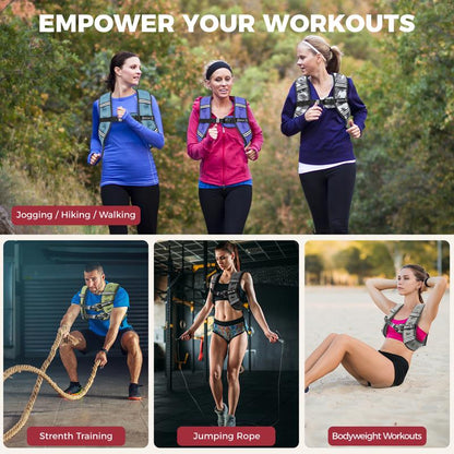 Elevate Your Workout with the BAGAIL Weighted Vest - Available in 5 to 30 lbs with Detachable Phone Pouch for Ultimate Comfort and Convenience
