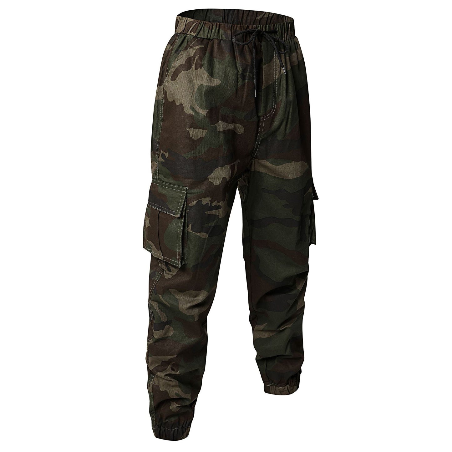 Men’s Slim-Fit Cotton Camouflage Ankle Pants