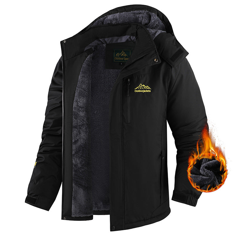 Men’s Waterproof Fleece-Lined Hooded Jacket