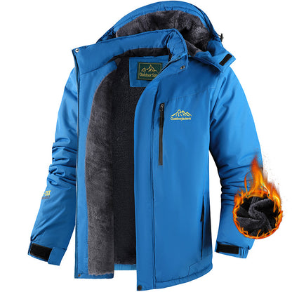 Men’s Waterproof Fleece-Lined Hooded Jacket