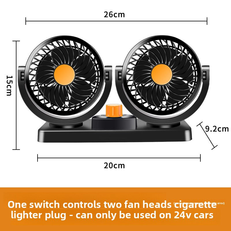 Dual Head Car Fan