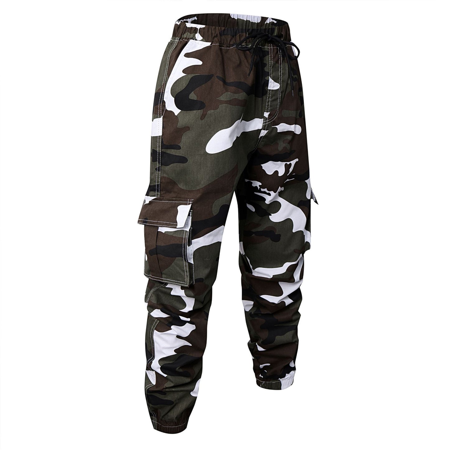 Men’s Slim-Fit Cotton Camouflage Ankle Pants