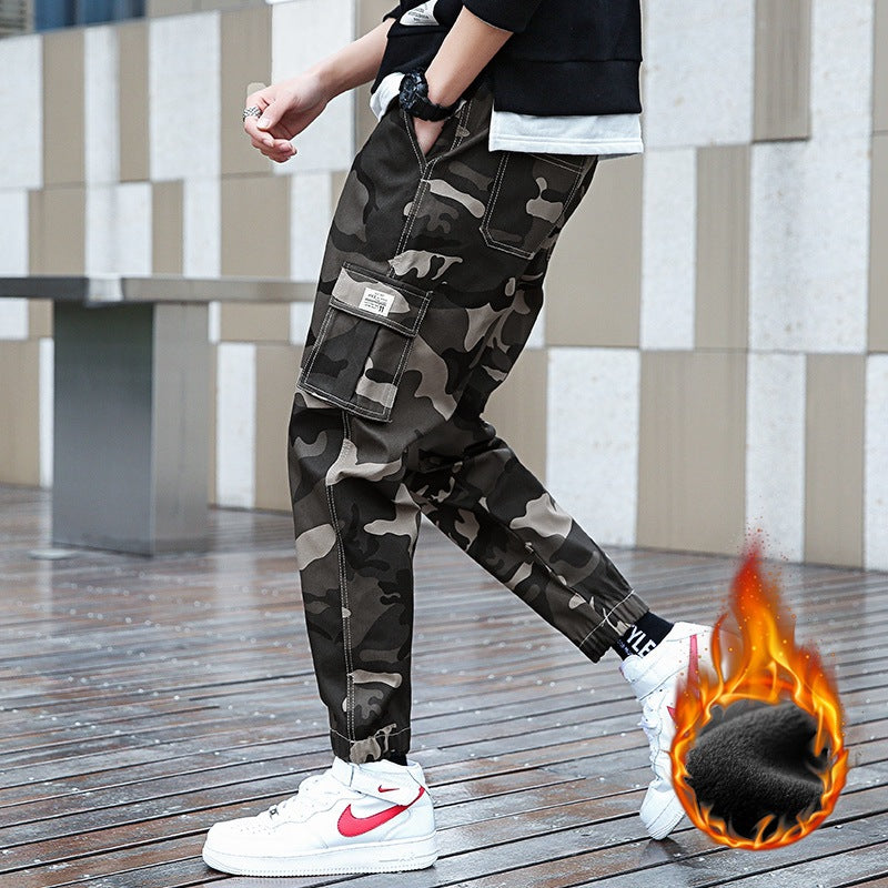 Men’s Slim-Fit Cotton Camouflage Ankle Pants
