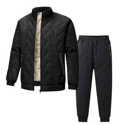Men’s Fleece-Lined Winter Jacket & Snow Pants Set